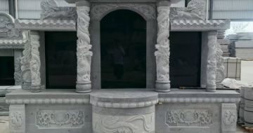 商丘 芝麻灰高档墓碑，土墓，可定制