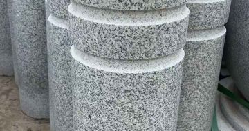 商丘 芝麻白花岗岩挡车柱、隔离柱多少钱