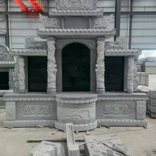 商丘 芝麻灰高档墓碑，土墓，可定制