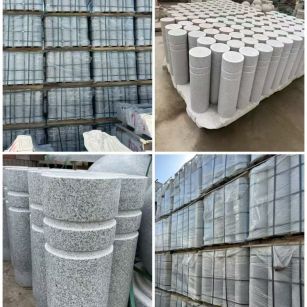 商丘 芝麻白花岗岩挡车柱、隔离柱多少钱