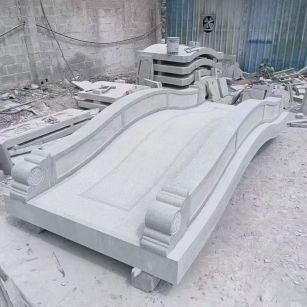 商丘 芝麻灰花岗岩园林景观 小石桥