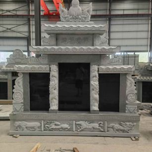 商丘 芝麻灰高档墓碑、土墓，一套也支持定做