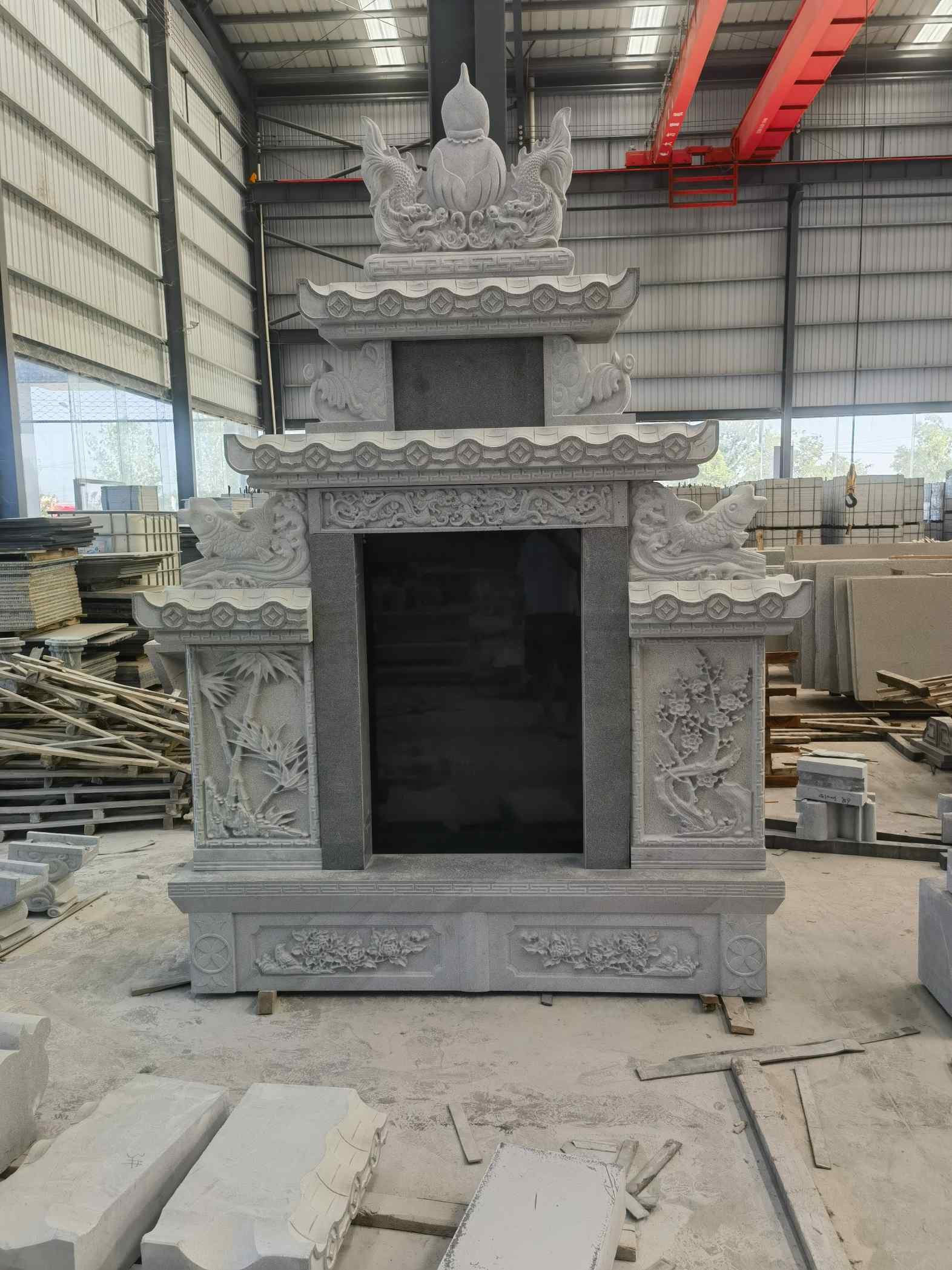 商丘 芝麻灰高档墓碑、土墓，一套也支持定做