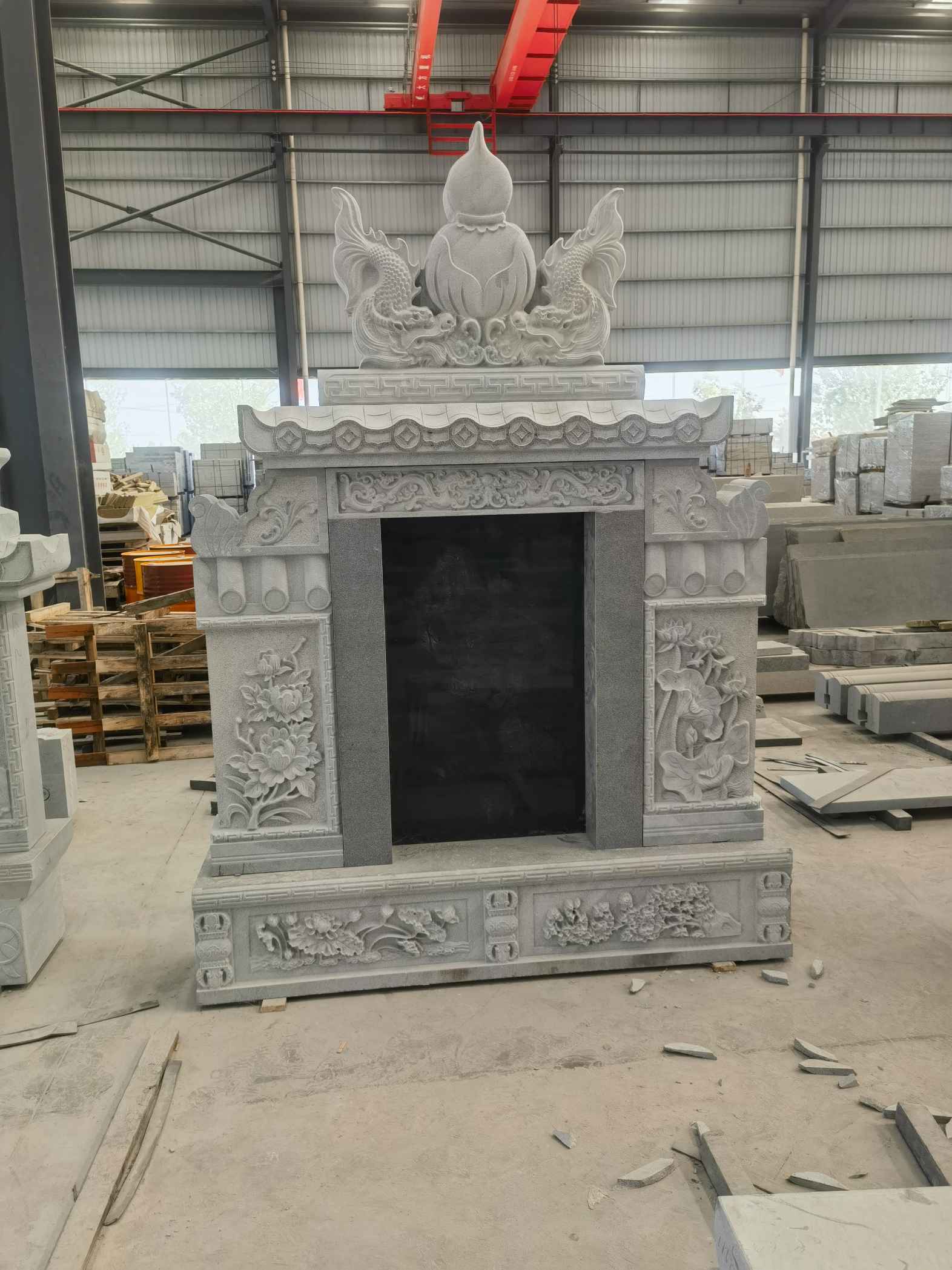 商丘 芝麻灰高档墓碑、土墓，一套也支持定做