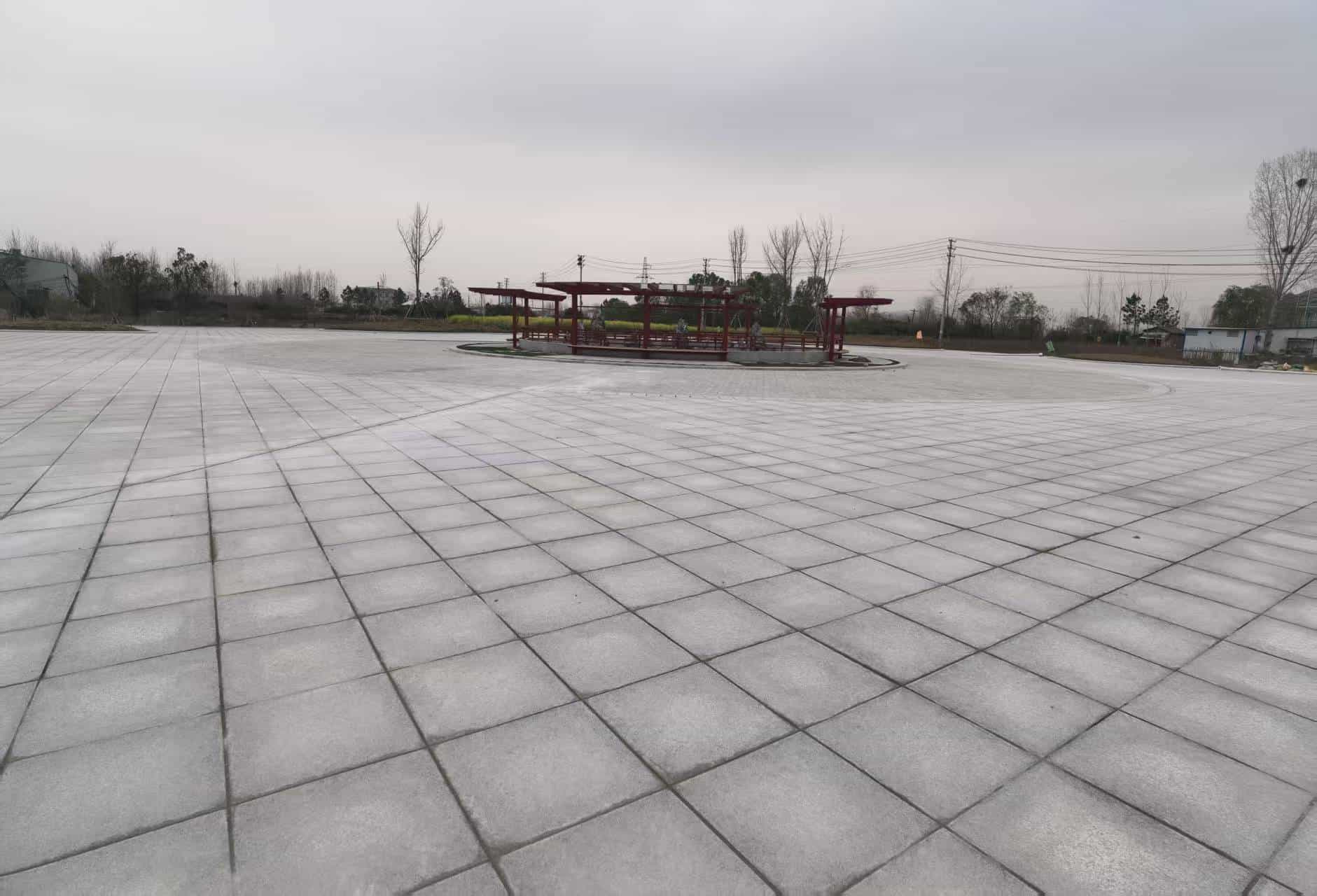 商丘 芝麻白火烧面-公园广场地铺效果