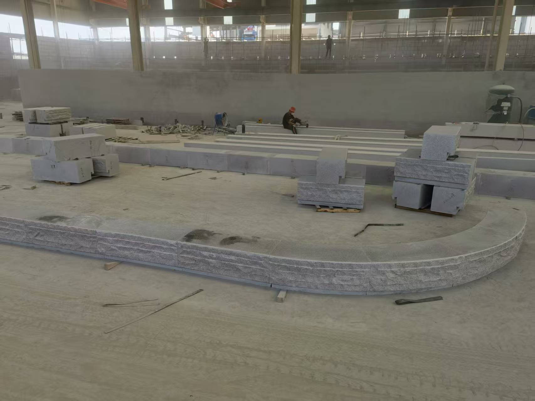 商丘 芝麻白整石坐凳（光面+自然面）