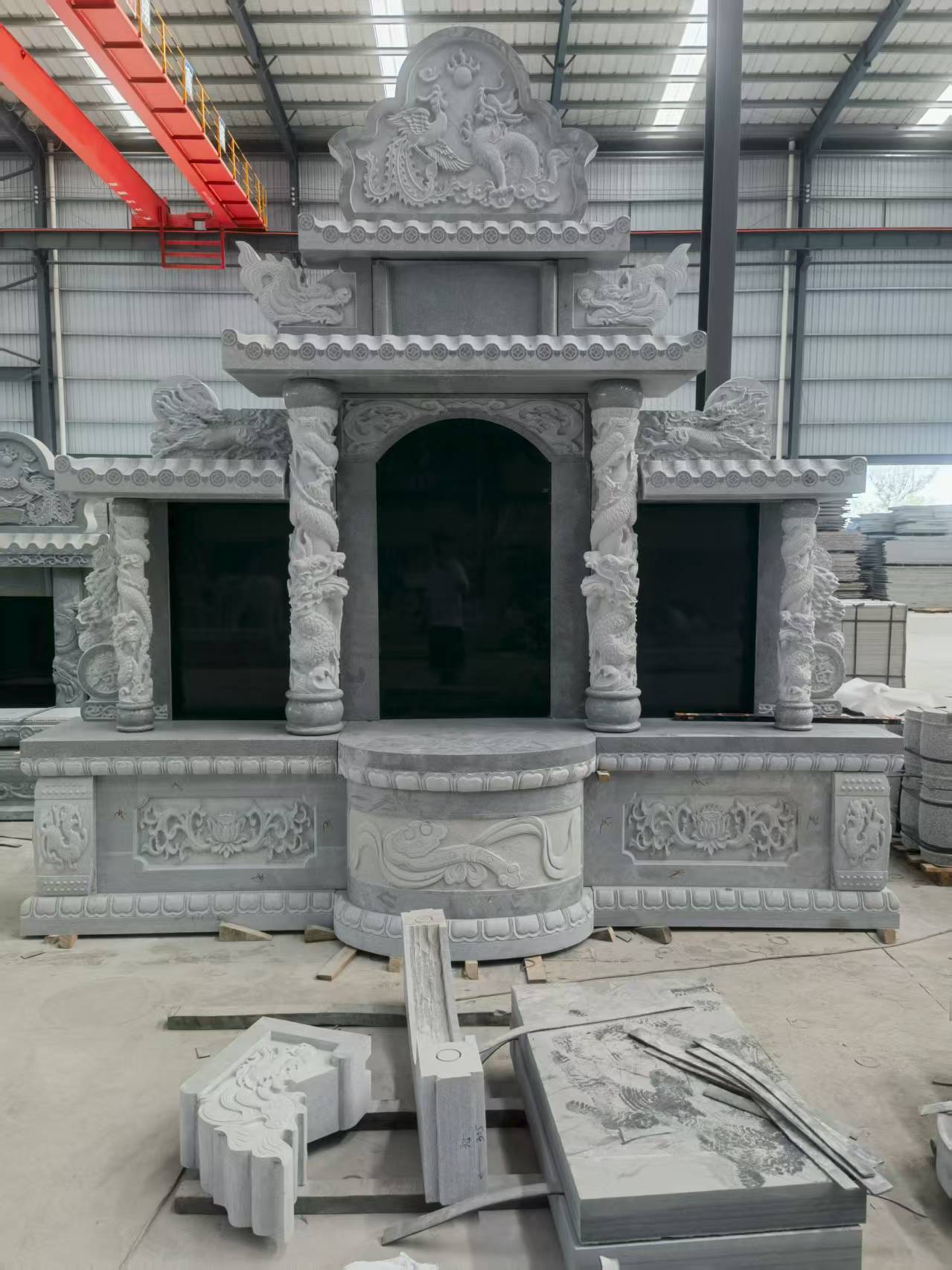 商丘 芝麻灰高档墓碑，土墓，可定制