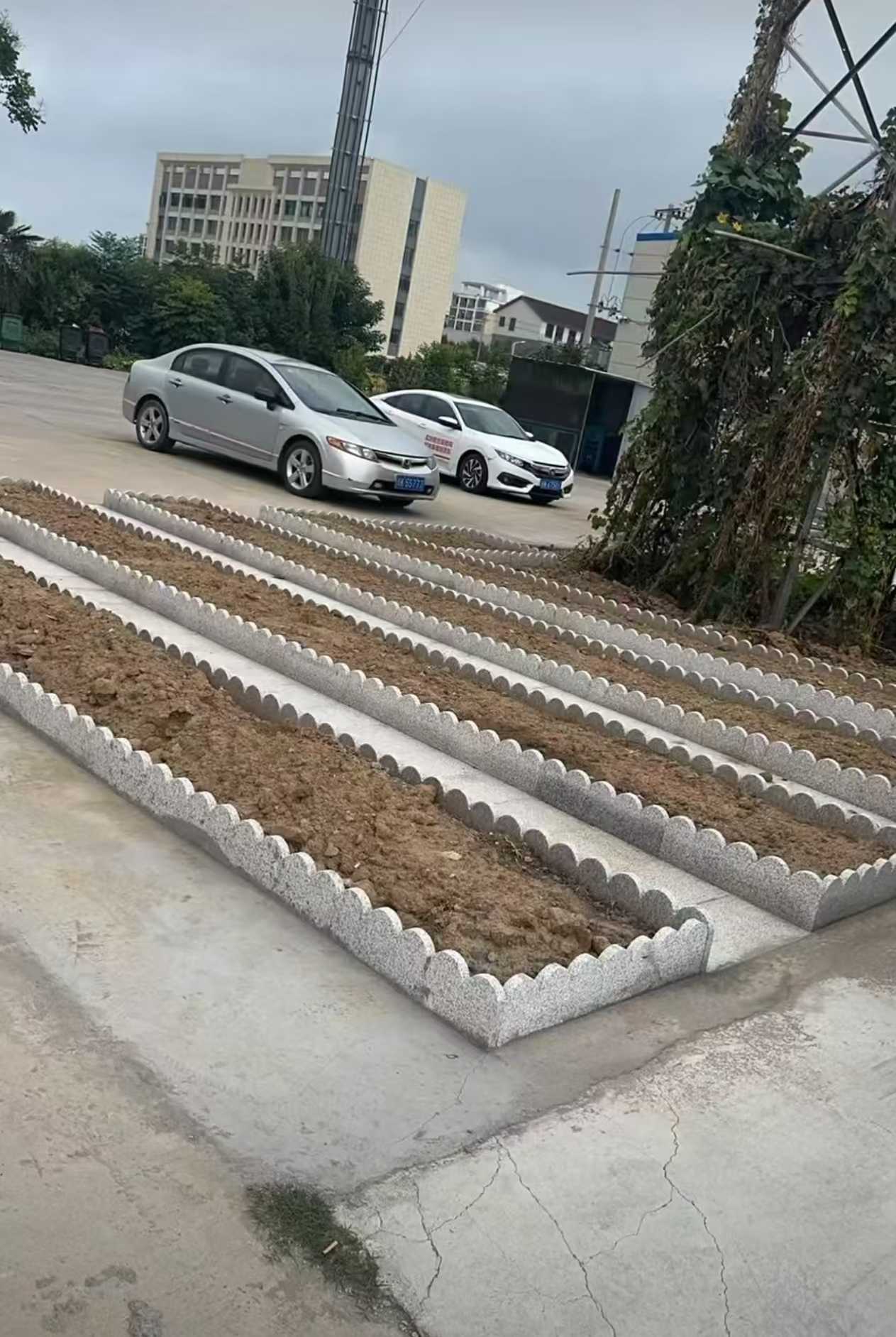 商丘 花边石、花围石、花园石安装效果