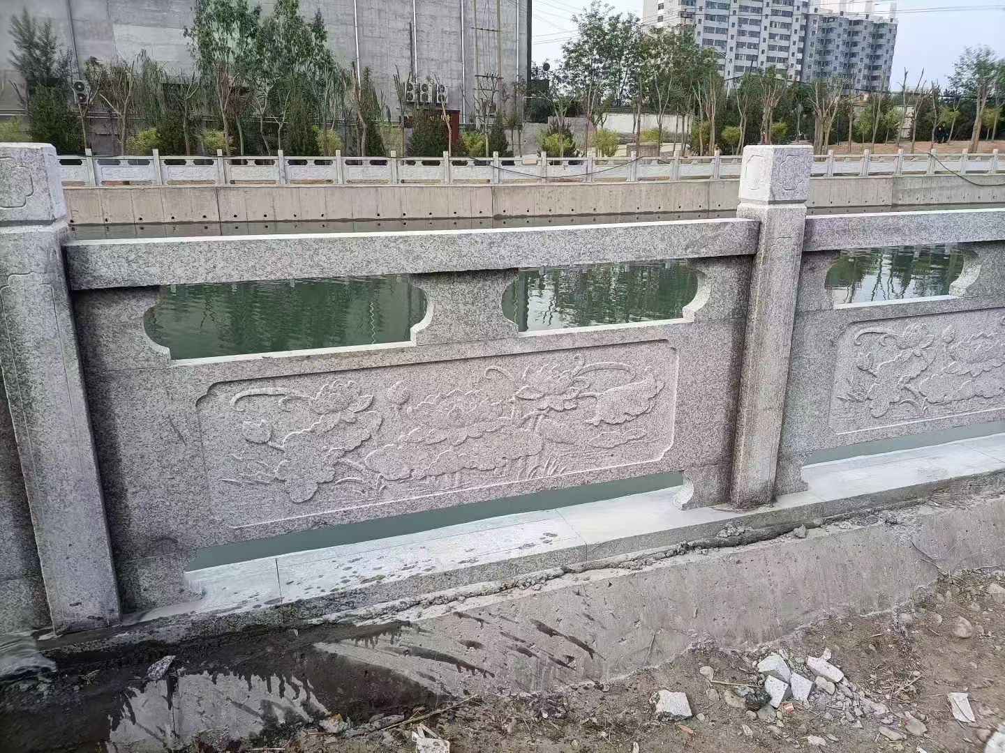 商丘 芙蓉白大花桥梁、河道，石材栏杆、围栏、护栏