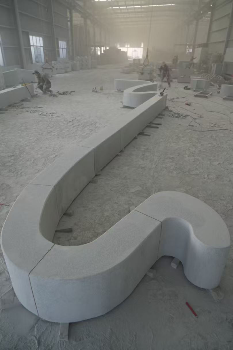 商丘 花岗岩整石坐凳拼装